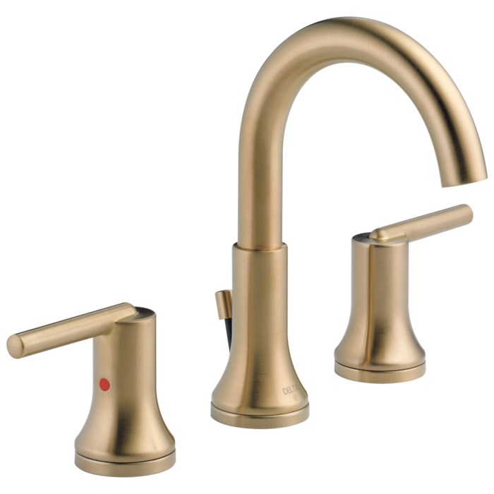 Delta Trinsic 8 in Widespread 2-Handle Bathroom Faucet Champagne Bronze 